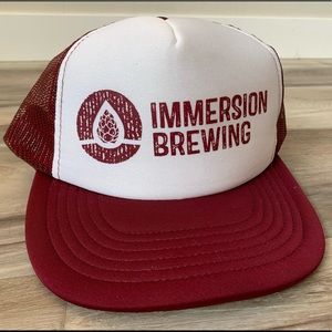 Immersion brewing trucker hat